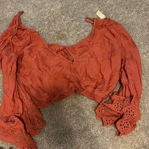 cute long sleeve crop top